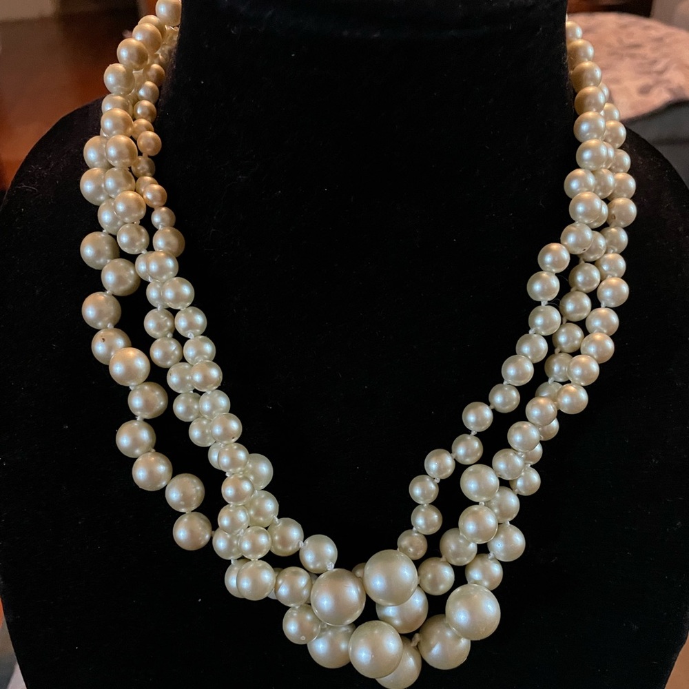 J Crew Multi Strand Elegant Pearl Necklace